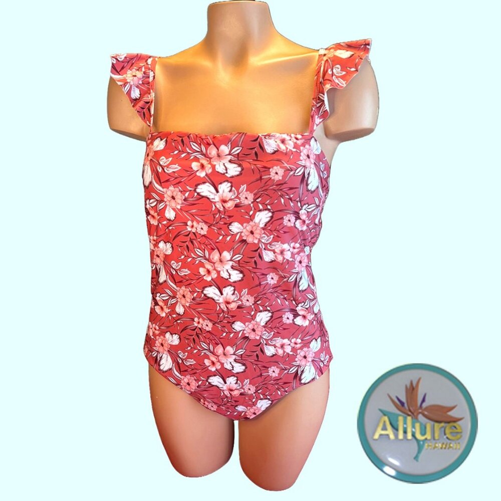 MALI 1P Ruffle Shoulder Swimsuit
